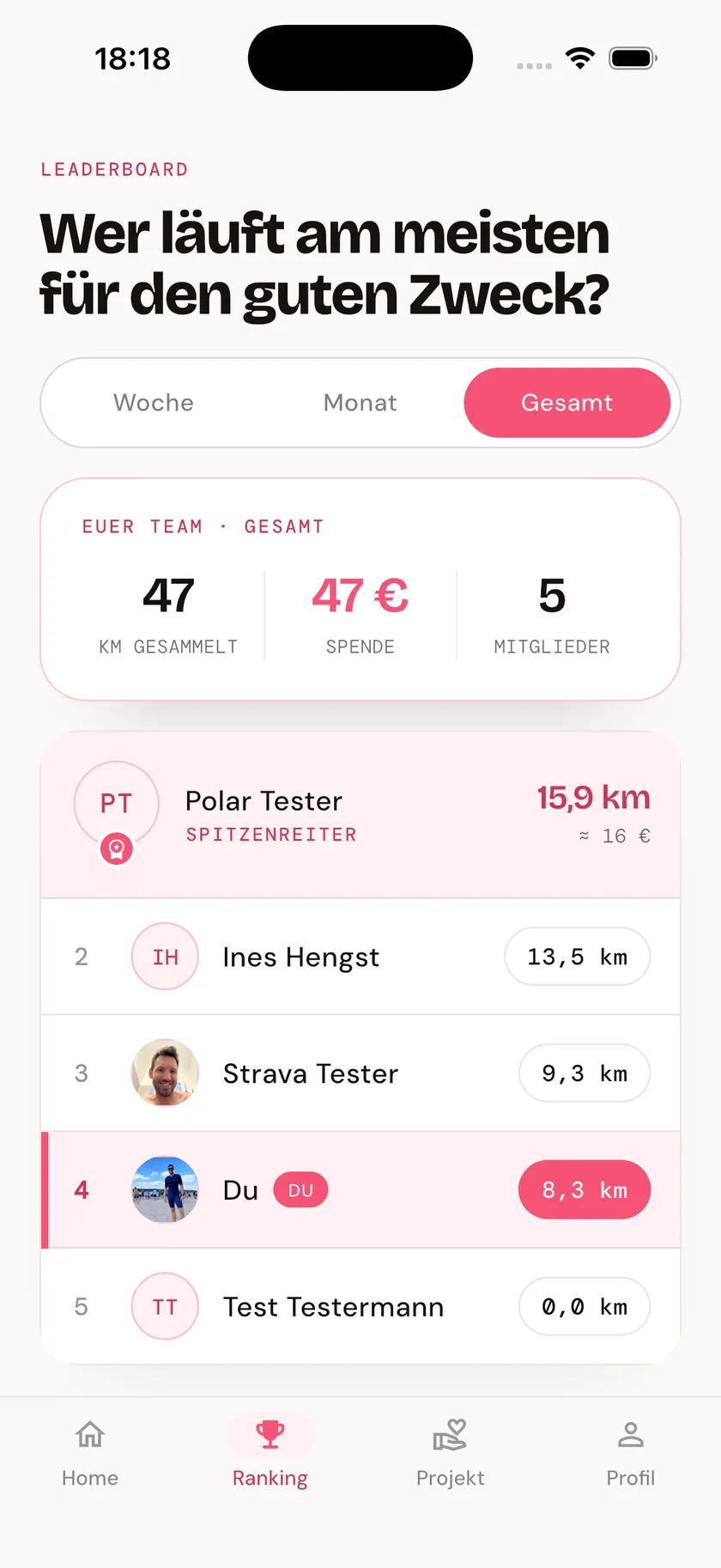 App: leaderboard